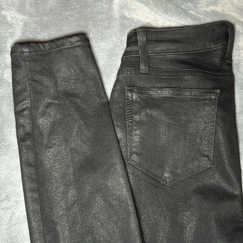 Paige Denim Verdugo Ultra Skinny Jeans Size 26 Coated  Black